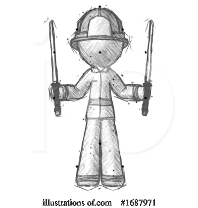Royalty-Free (RF) Firefighter Clipart Illustration by Leo Blanchette - Stock Sample #1687971