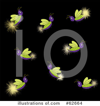 Fireflies Clipart #62664 by Pams Clipart