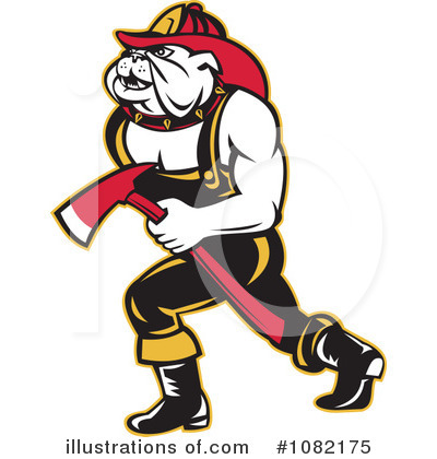 Royalty-Free (RF) Fireman Clipart Illustration by patrimonio - Stock Sample #1082175
