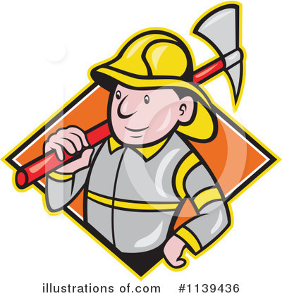 Fire Man Clipart #1139436 by patrimonio