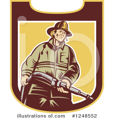 Royalty-Free (RF) Fireman Clipart Illustration by patrimonio - Stock Sample #1248552