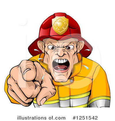 Royalty-Free (RF) Fireman Clipart Illustration by AtStockIllustration - Stock Sample #1251542