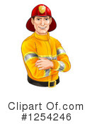 Fireman Clipart #1254246 by AtStockIllustration