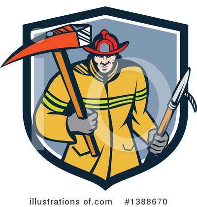 Fire Man Clipart #1388670 by patrimonio