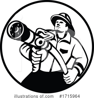 Royalty-Free (RF) Fireman Clipart Illustration by patrimonio - Stock Sample #1715964