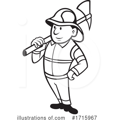 Royalty-Free (RF) Fireman Clipart Illustration by patrimonio - Stock Sample #1715967