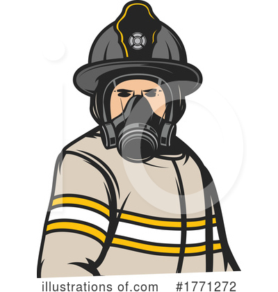 Firefighter Clipart #1771272 by Vector Tradition SM
