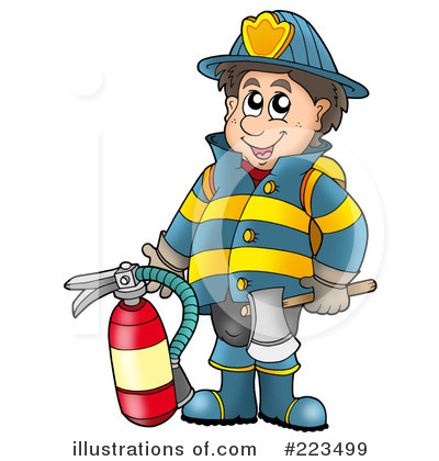 Clip Art Fireman. Fireman Clipart #223499 by