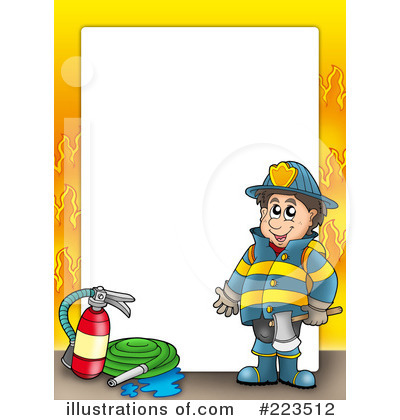 Royalty-Free (RF) Fireman Clipart Illustration by visekart - Stock Sample #223512