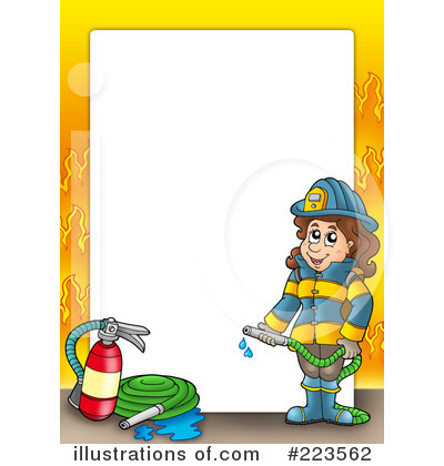Royalty-Free (RF) Fireman Clipart Illustration by visekart - Stock Sample #223562