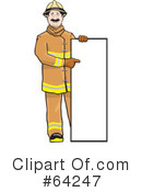 Fireman Clipart #64247 by David Rey