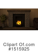 Fireplace Clipart #1515925 by KJ Pargeter