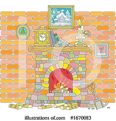 Royalty-Free (RF) Fireplace Clipart Illustration by Alex Bannykh - Stock Sample #1670083