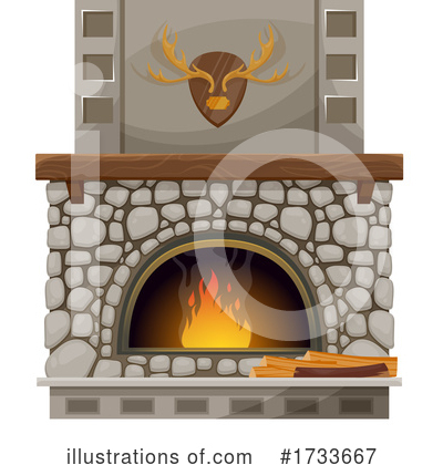 Royalty-Free (RF) Fireplace Clipart Illustration by Vector Tradition SM - Stock Sample #1733667