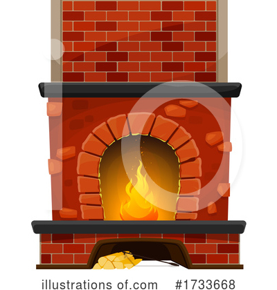 Fireplace Clipart #1733668 by Vector Tradition SM