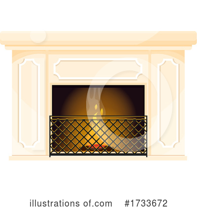 Royalty-Free (RF) Fireplace Clipart Illustration by Vector Tradition SM - Stock Sample #1733672