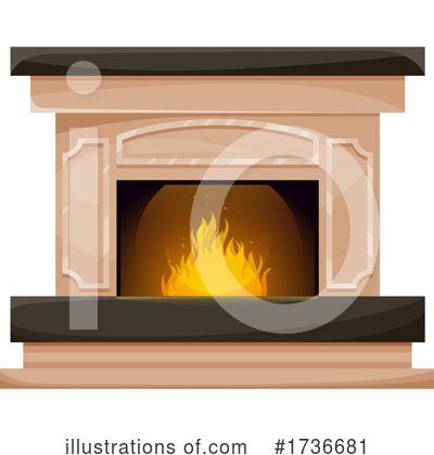 Royalty-Free (RF) Fireplace Clipart Illustration by Vector Tradition SM - Stock Sample #1736681