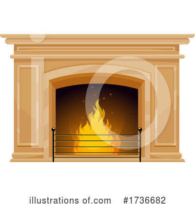 Royalty-Free (RF) Fireplace Clipart Illustration by Vector Tradition SM - Stock Sample #1736682
