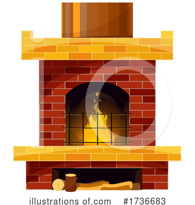 Royalty-Free (RF) Fireplace Clipart Illustration by Vector Tradition SM - Stock Sample #1736683