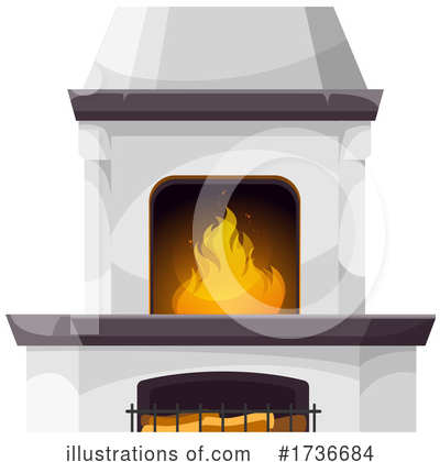 Royalty-Free (RF) Fireplace Clipart Illustration by Vector Tradition SM - Stock Sample #1736684