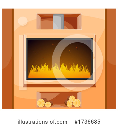 Royalty-Free (RF) Fireplace Clipart Illustration by Vector Tradition SM - Stock Sample #1736685