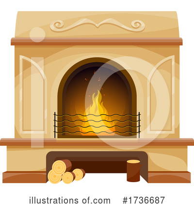 Royalty-Free (RF) Fireplace Clipart Illustration by Vector Tradition SM - Stock Sample #1736687