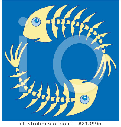 Royalty-Free (RF) Fish Bone Clipart Illustration by visekart - Stock Sample #213995