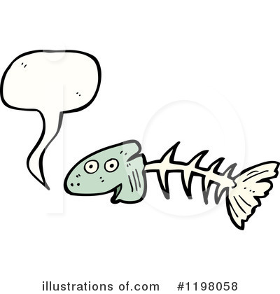 Fish Skeleton Clipart #1198058 by lineartestpilot