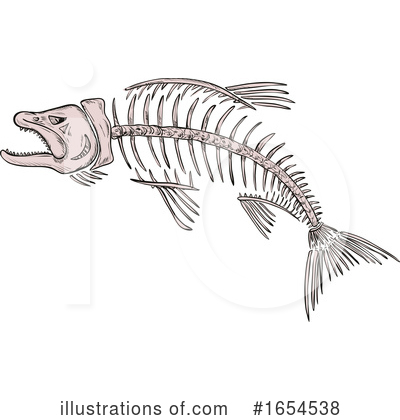Royalty-Free (RF) Fish Bones Clipart Illustration by patrimonio - Stock Sample #1654538