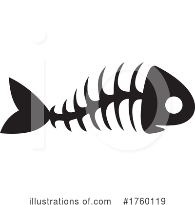 Fish Bones Clipart #1760119 by Vector Tradition SM