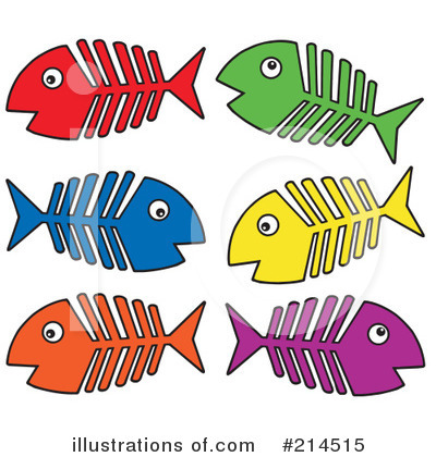 Royalty-Free (RF) Fish Bones Clipart Illustration by visekart - Stock Sample #214515