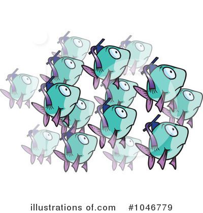 Royalty-Free (RF) Fish Clipart Illustration by toonaday - Stock Sample #1046779