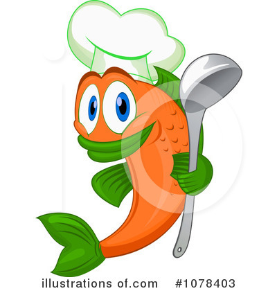 Chef Fish Clipart #1078403 by Vector Tradition SM