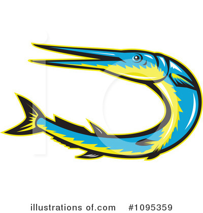 Royalty-Free (RF) Fish Clipart Illustration by patrimonio - Stock Sample #1095359