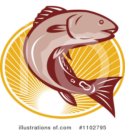 Royalty-Free (RF) Fish Clipart Illustration by patrimonio - Stock Sample #1102795