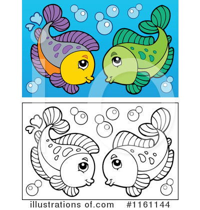 Royalty-Free (RF) Fish Clipart Illustration by visekart - Stock Sample #1161144