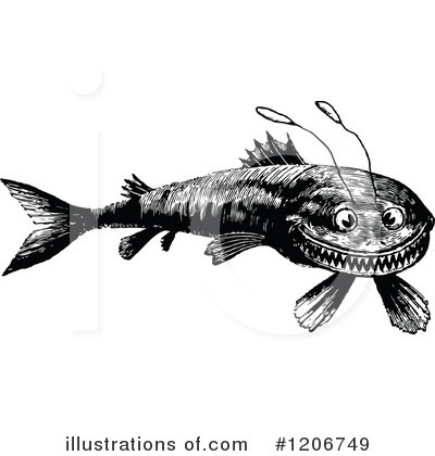 Royalty-Free (RF) Fish Clipart Illustration by Prawny Vintage - Stock Sample #1206749