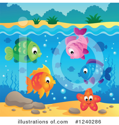 Royalty-Free (RF) Fish Clipart Illustration by visekart - Stock Sample #1240286