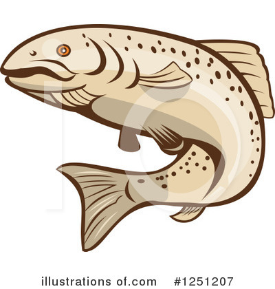 Royalty-Free (RF) Fish Clipart Illustration by patrimonio - Stock Sample #1251207