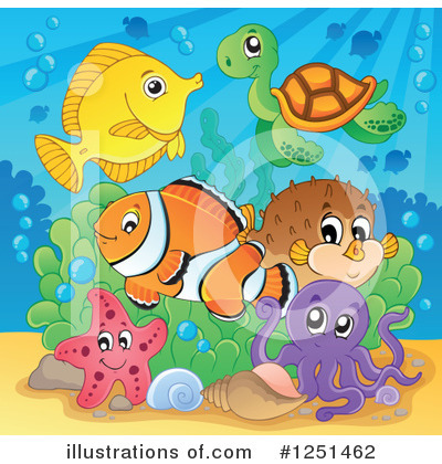 Royalty-Free (RF) Fish Clipart Illustration by visekart - Stock Sample #1251462