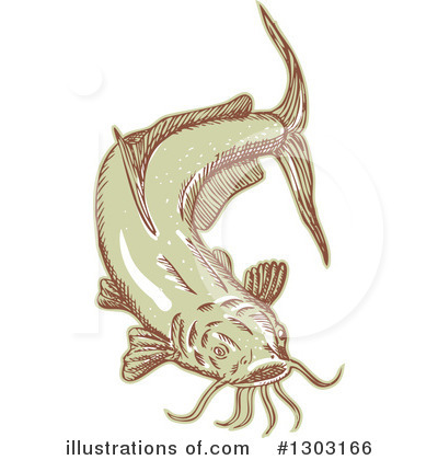 Royalty-Free (RF) Fish Clipart Illustration by patrimonio - Stock Sample #1303166