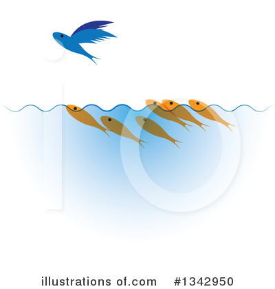 Flying Fish Clipart #1342950 by ColorMagic