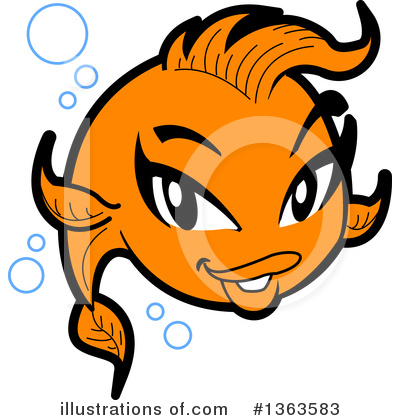 Royalty-Free (RF) Fish Clipart Illustration by Clip Art Mascots - Stock Sample #1363583