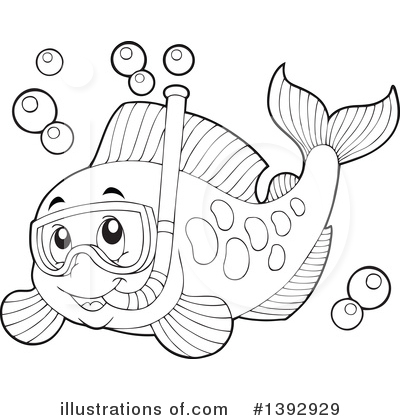 Royalty-Free (RF) Fish Clipart Illustration by visekart - Stock Sample #1392929