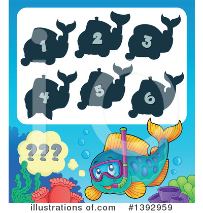 Royalty-Free (RF) Fish Clipart Illustration by visekart - Stock Sample #1392959