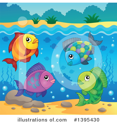 Royalty-Free (RF) Fish Clipart Illustration by visekart - Stock Sample #1395430
