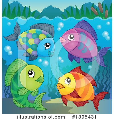 Royalty-Free (RF) Fish Clipart Illustration by visekart - Stock Sample #1395431