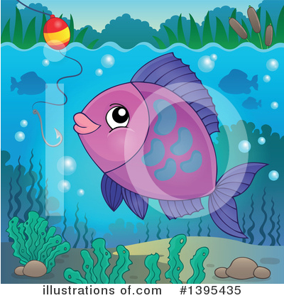 Royalty-Free (RF) Fish Clipart Illustration by visekart - Stock Sample #1395435
