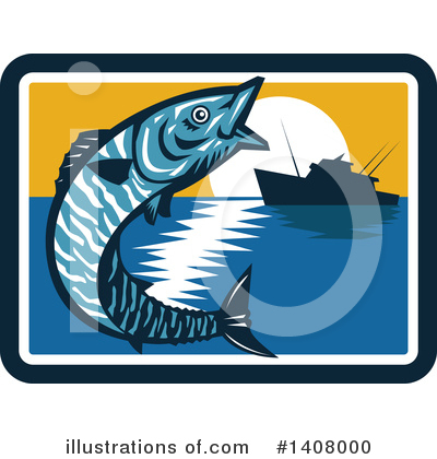 Royalty-Free (RF) Fish Clipart Illustration by patrimonio - Stock Sample #1408000