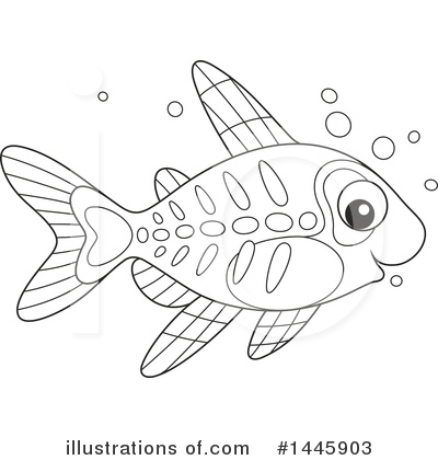 Royalty-Free (RF) Fish Clipart Illustration by Alex Bannykh - Stock Sample #1445903
